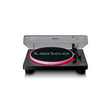 Lenco LS-50LED BK - Record Player with PC encoding, speakers and lights (Black)