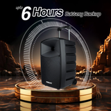 Persang Octane 9 Premium 10 Inch Bluetooth Party Speaker with 2X UHF Wireless Mic  & Built-In Battery