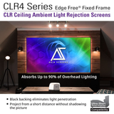Akia Screens AK-NB123H-CLR4 - 123 Inches CineGrey Ceiling Light Rejection and Ambient Light Rejection Edge Free/Edgeless Fixed Frame Ultra Short Throw Projection Screen