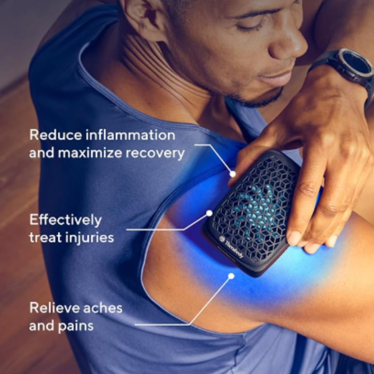 Therabody RecoveryTherm Cube - Instant Heat, Cold & Contrast Therapy for Pain Relief & Exercise Recovery in Knee, Back, Shoulders & Full Body - Portable Hot and Cold Pack with Cryotherapy
