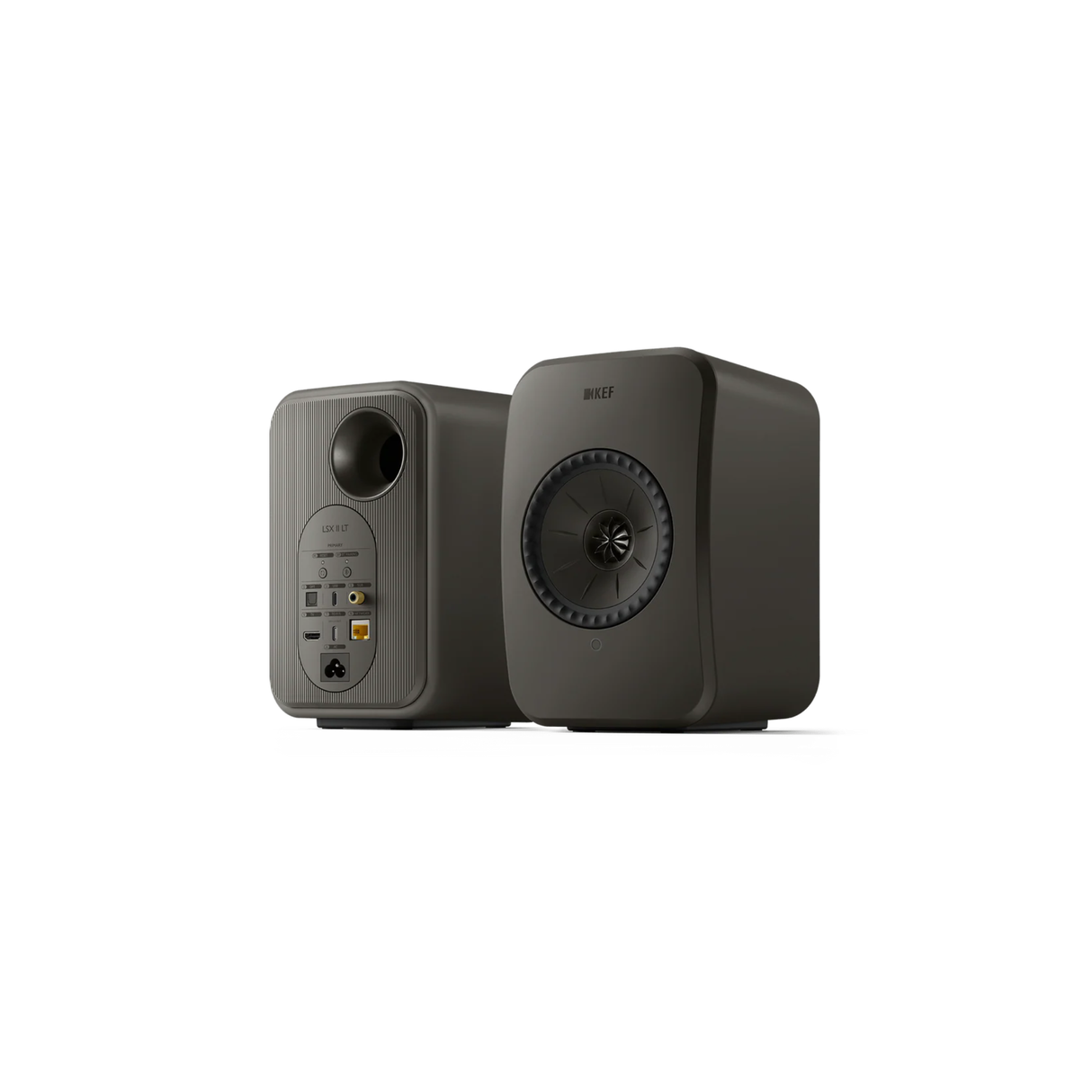 KEF LSX II LT Wireless Streaming Powered/Active Bookshelf Speaker (Pair) (Graphite Grey)