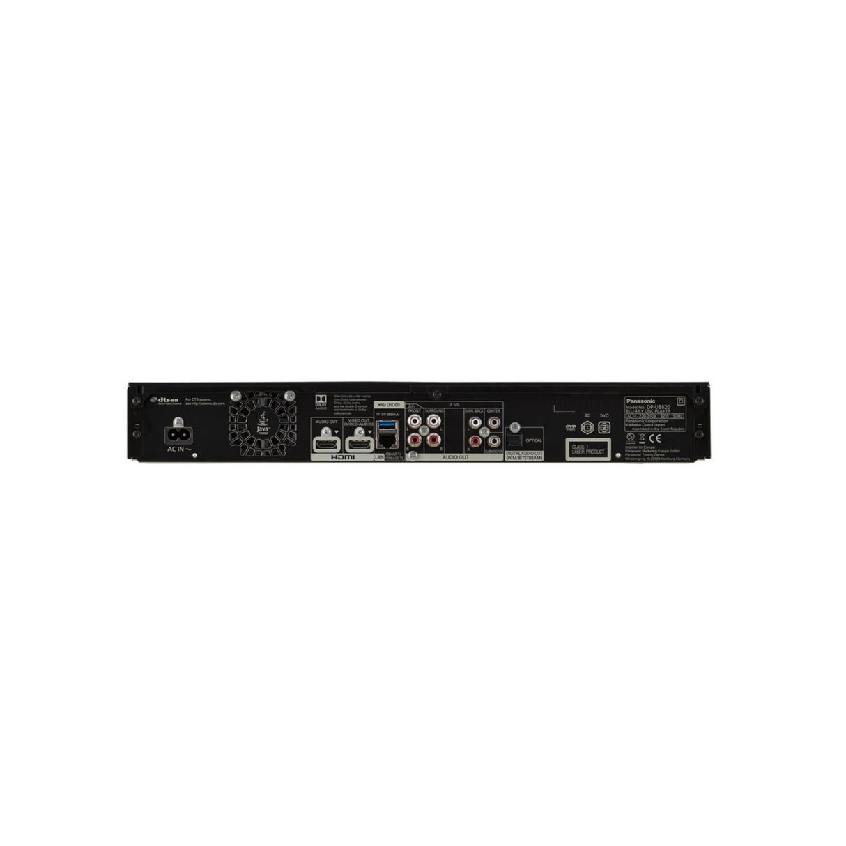 Panasonic DPUB820EBK - 4K UHD Multi Region Network Bluray Player