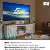 Akia Screens AK-NB145H - 145 Inches CineWhite Edge Free/Edgeless Fixed Frame Projection Screen (16:9) (8K / 4K Ultra HD 3D Ready HDR Compatible)