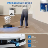 Ecovacs Deebot T50 PRO Omni - 2  In 1 Robot Vacuum Cleaner & Mop,2025 Launch,15000 Pa Suction,6400 Mah Battery,8.1Cm Ultra-Thin,Zerotangle 2.0,AIVI 3.0 Obstacle Avoidance,Auto Wash/Dry/Refill
