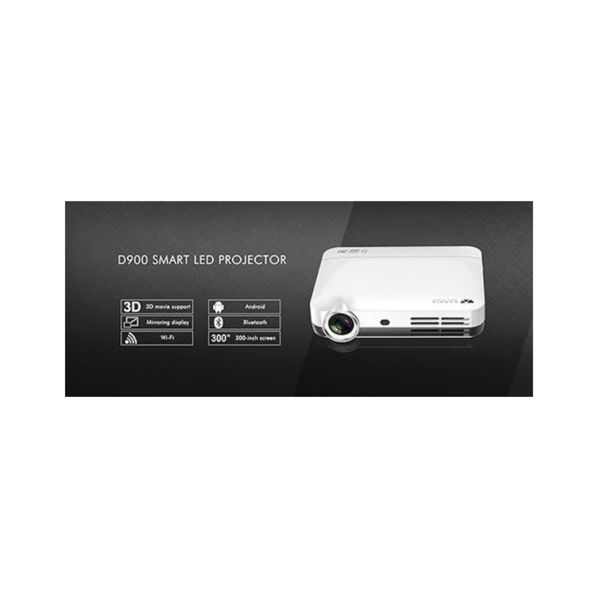 Wowoto T9S - Smart Home Theater Projector, Native 1080P Full HD, Android TV, Auto Focus, Auto Keystone, Wi-Fi & Bluetooth