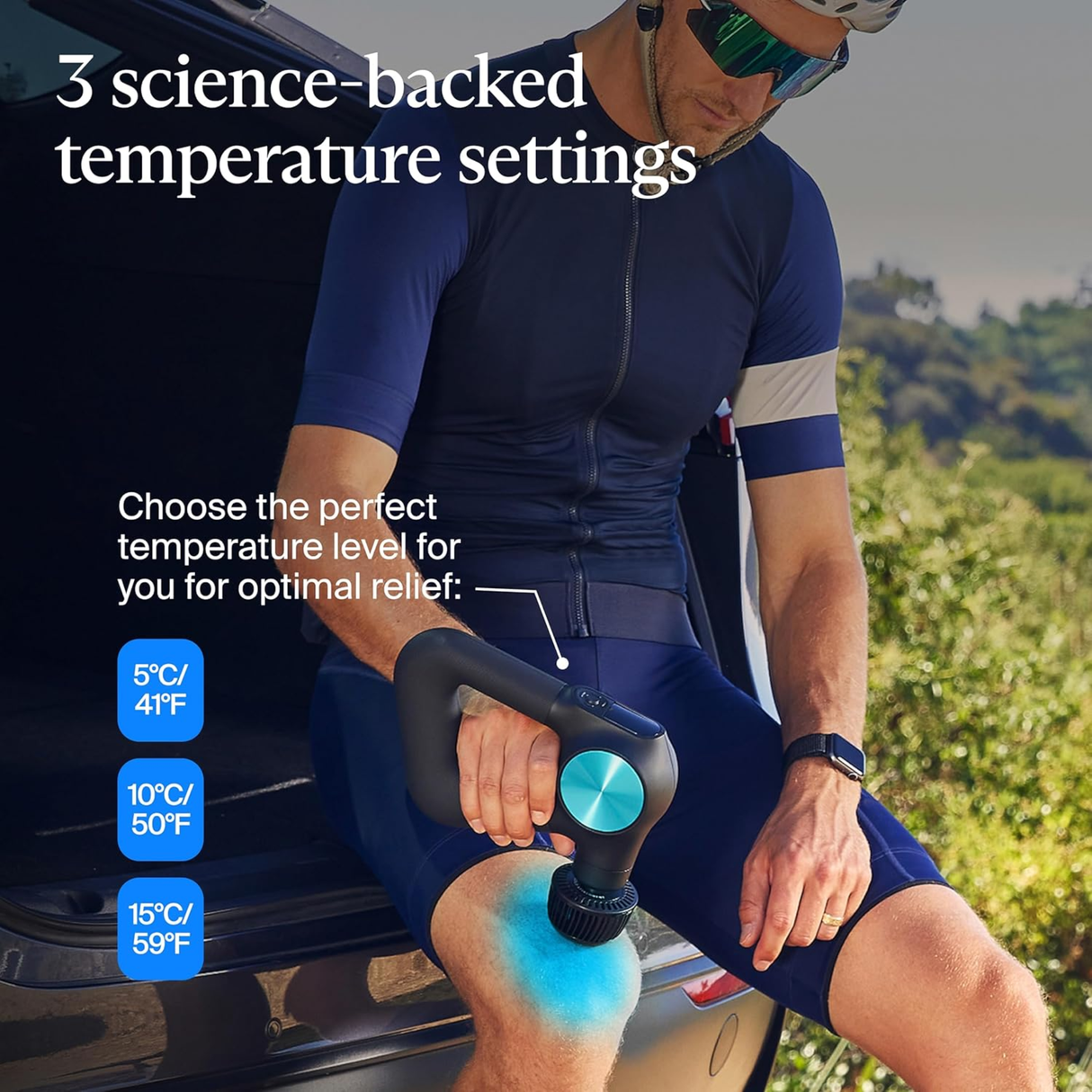 Theragun Cold Attachment for Deep Tissue Massage Gun , 3 Cold Therapy Temperature Levels for Pain Relief, Inflammation & Swelling Treatment, Compatible with PRO Plus, Mini Plus & Prime Plus