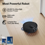 Ecovacs Deebot N50 PRO Omni - 2 in 1 Robotic Vacuum Cleaner & Mop, 2026 New Launch 25000 Pa Suction, Self-Emptying Omni-Station, Zerotangle 3.0, Hot Air-Drying, Auto-Lift Mop On Carpet