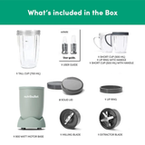 Nutribullet Pro Blender High-Speed Nutrient Extractor - 900W Black with 3 Unbreakable Jars & 2 Blade Set (Wet & Dry) (Jade)
