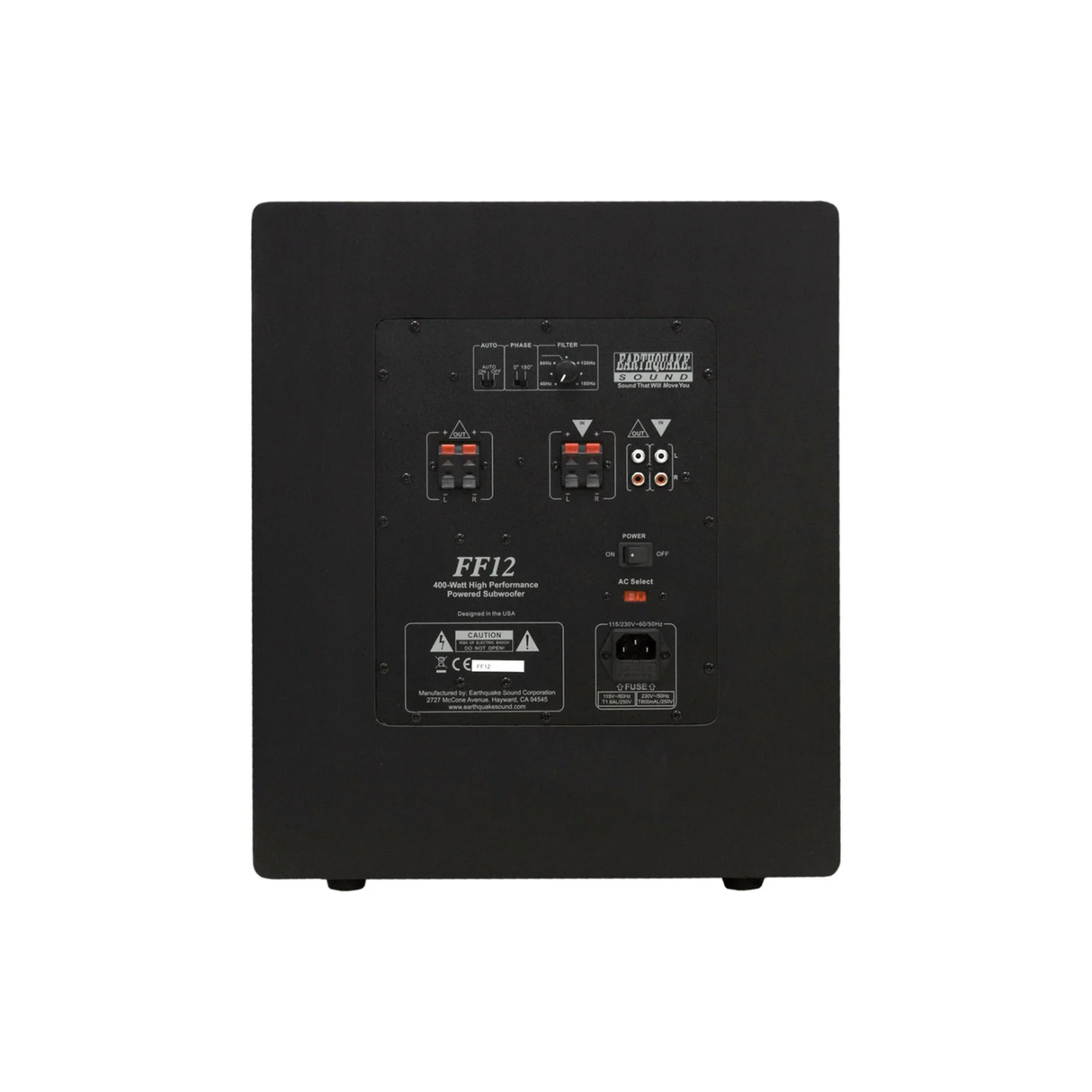 Earthquake Sound FF12 - 12" Front Firing Subwoofer (400 Watts)