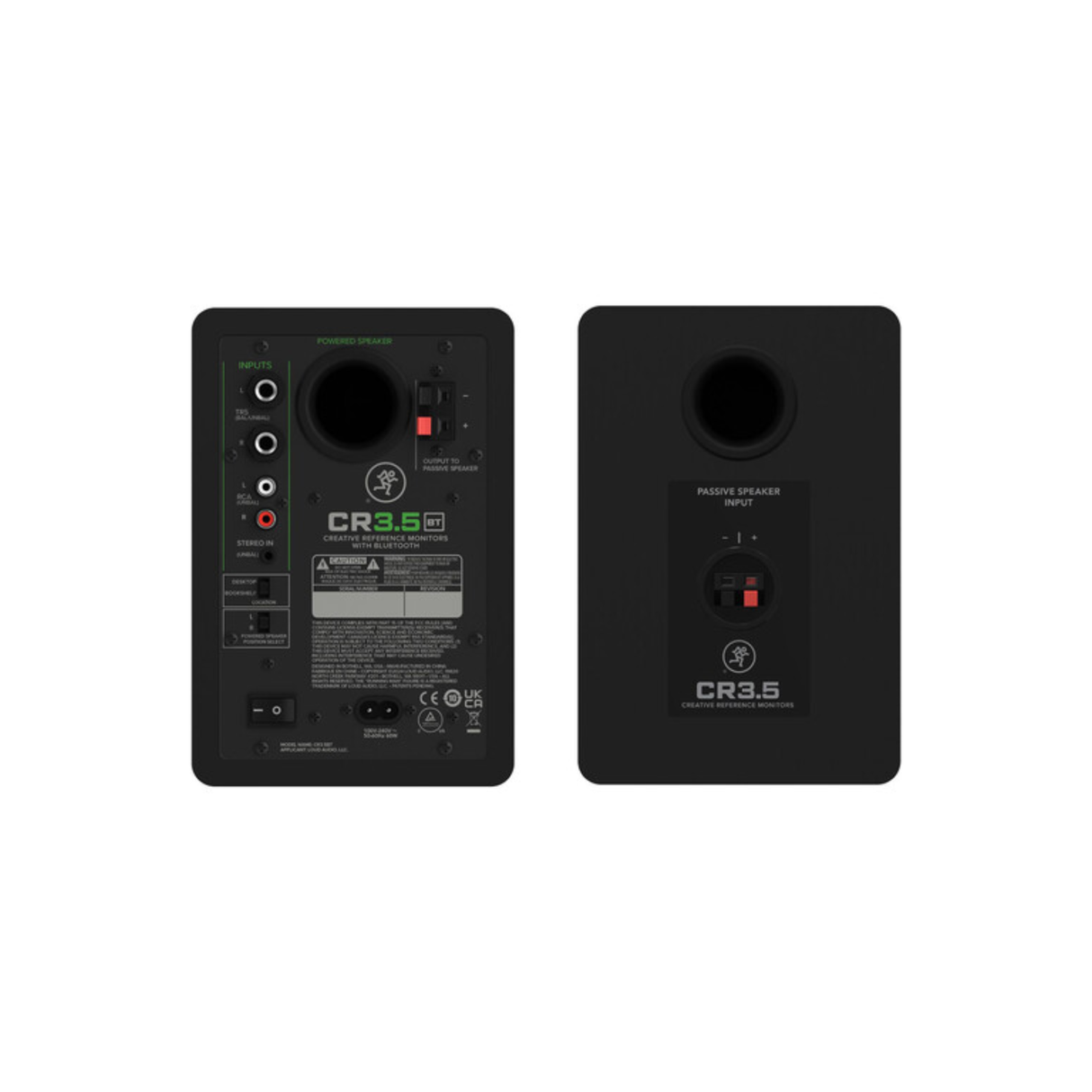 Mackie CR3.5BT - 3.5 Inches Powered Studio Monitor Speaker With Bluetooth (Pair) (Black)