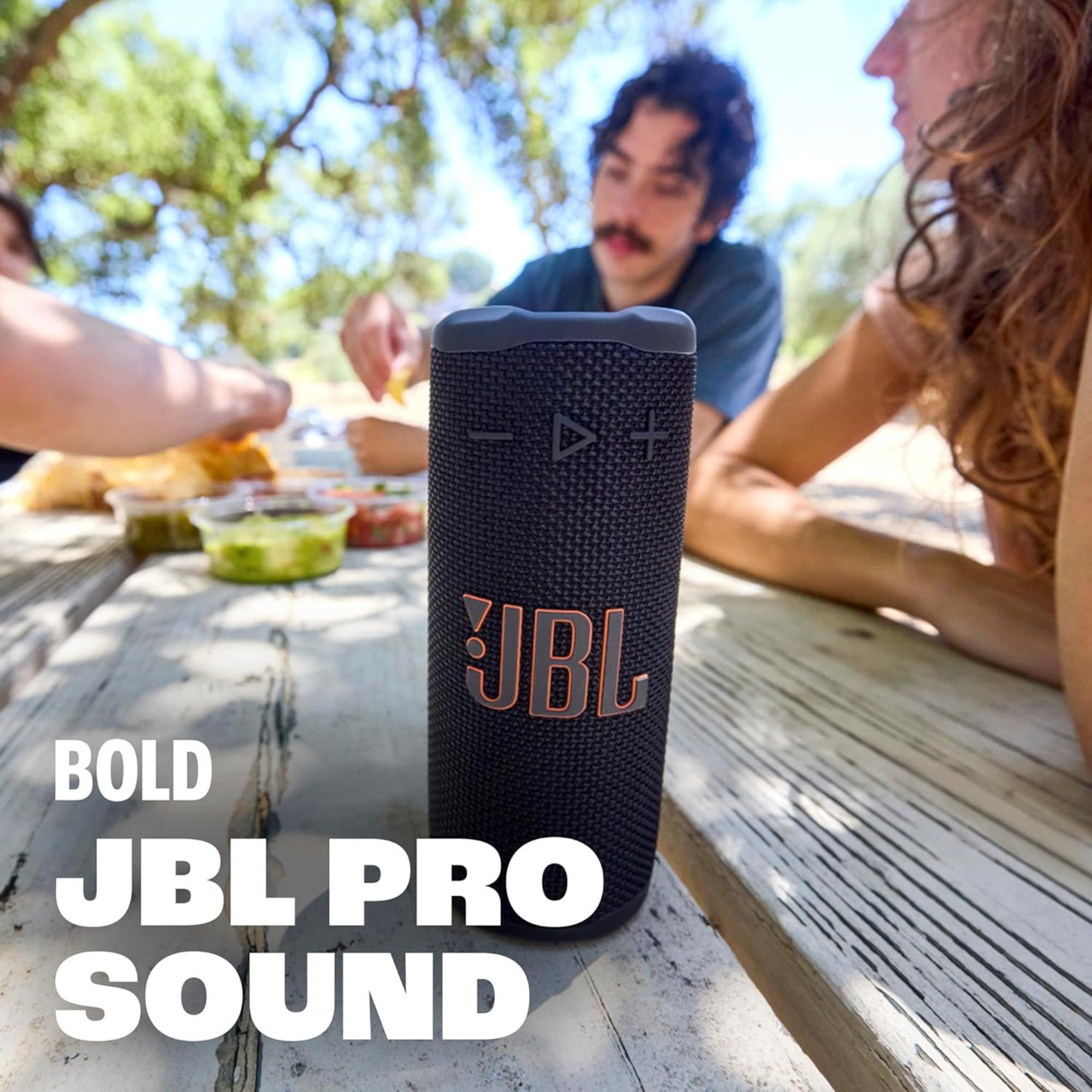 JBL Grip - Compact Bluetooth Speaker (Up to 14 Hours of Playtime, Water, Dust and Drop-Proof Multi-Speaker Connection) (Blue)