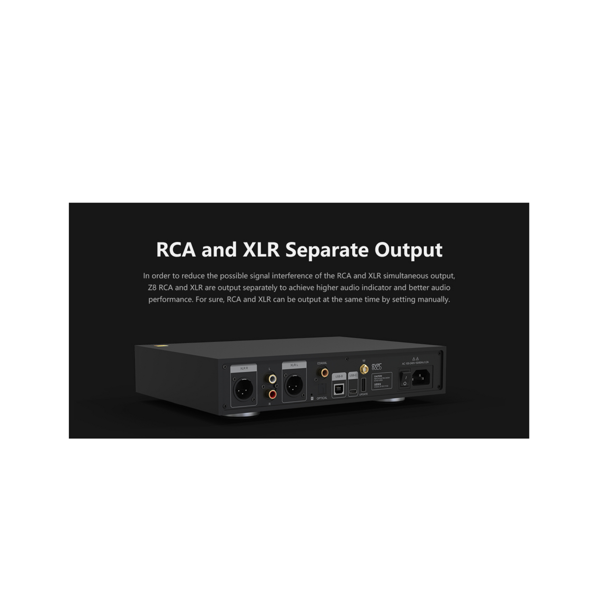 EverSolo DAC-Z8 Digital to Analog Converter (DAC) - (Sabre flagship ES9038Pro 32 bits D\A converter chip)