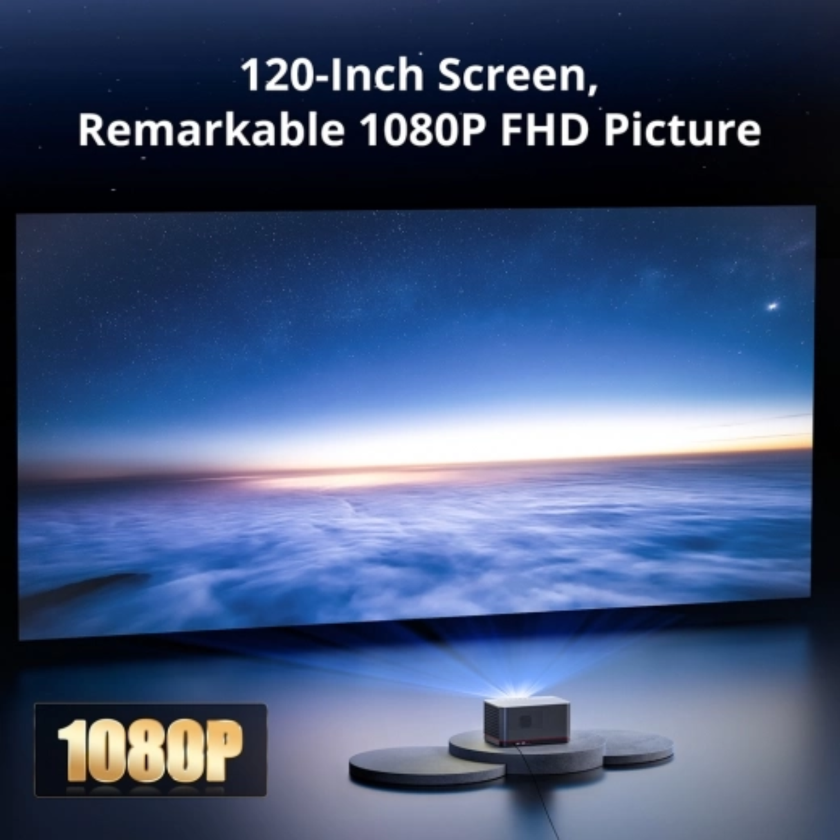 ETOE Whale Pro - 1500 Lumens 1080P Full HD DLP Google TV Smart Portable Projector