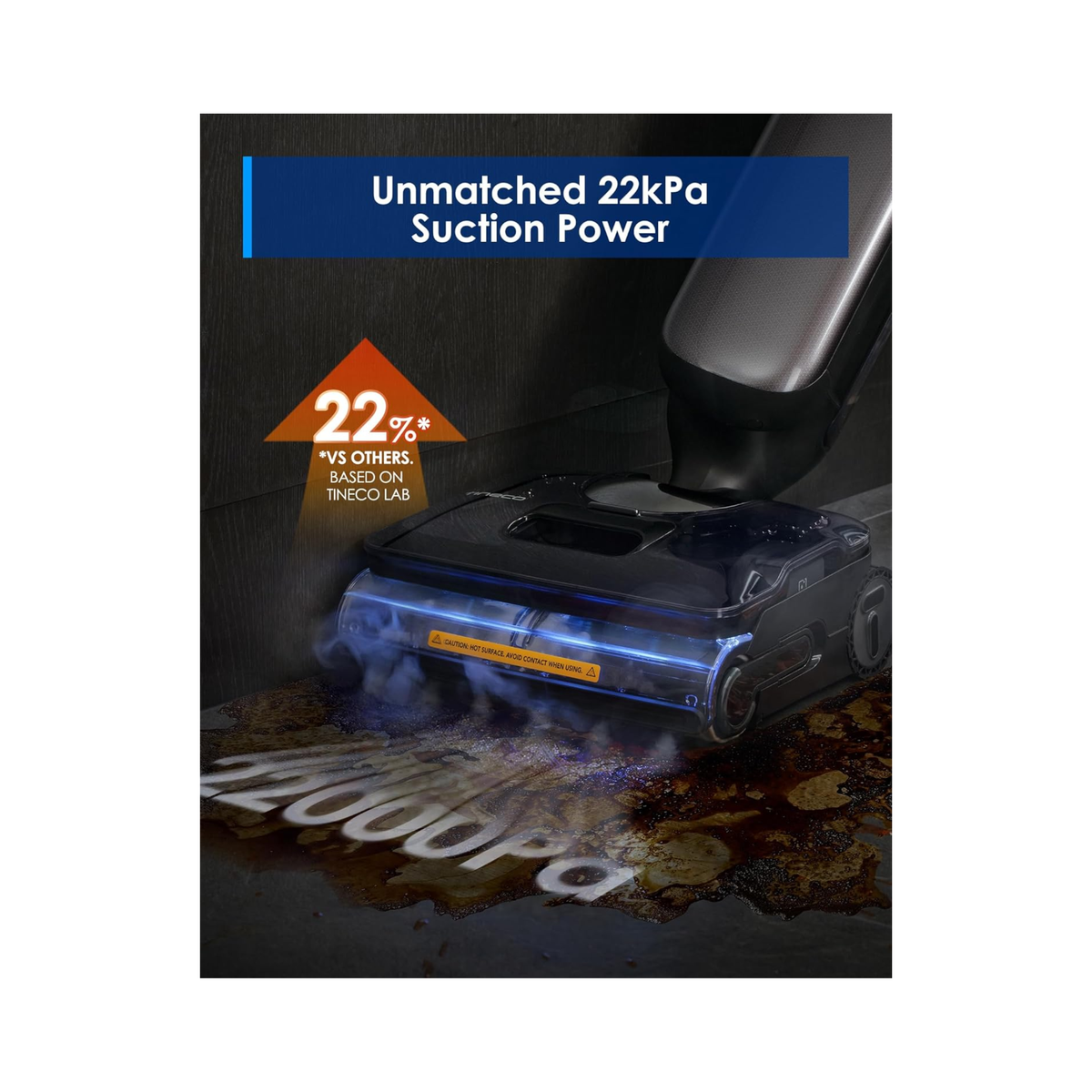 Tineco Floor One S9 - Artist Steam Wet Dry Vacuum Cleaner, High-temp Steam Cleaning, 22kPa Suction, 360° SmoothDrive, Anti-Tangle Design, 185°F Flashdry, Long Runtime,