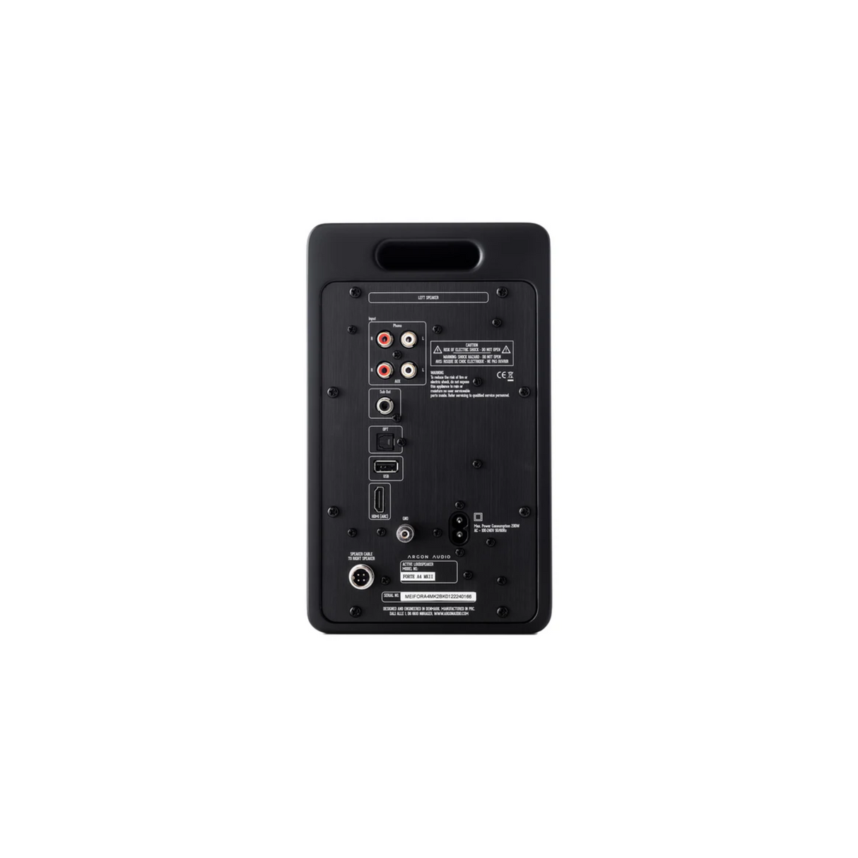 Argon Audio Forte A4 MK2 - Powered Bookshelf Speaker with HDMI ARC (Pair) (Black)