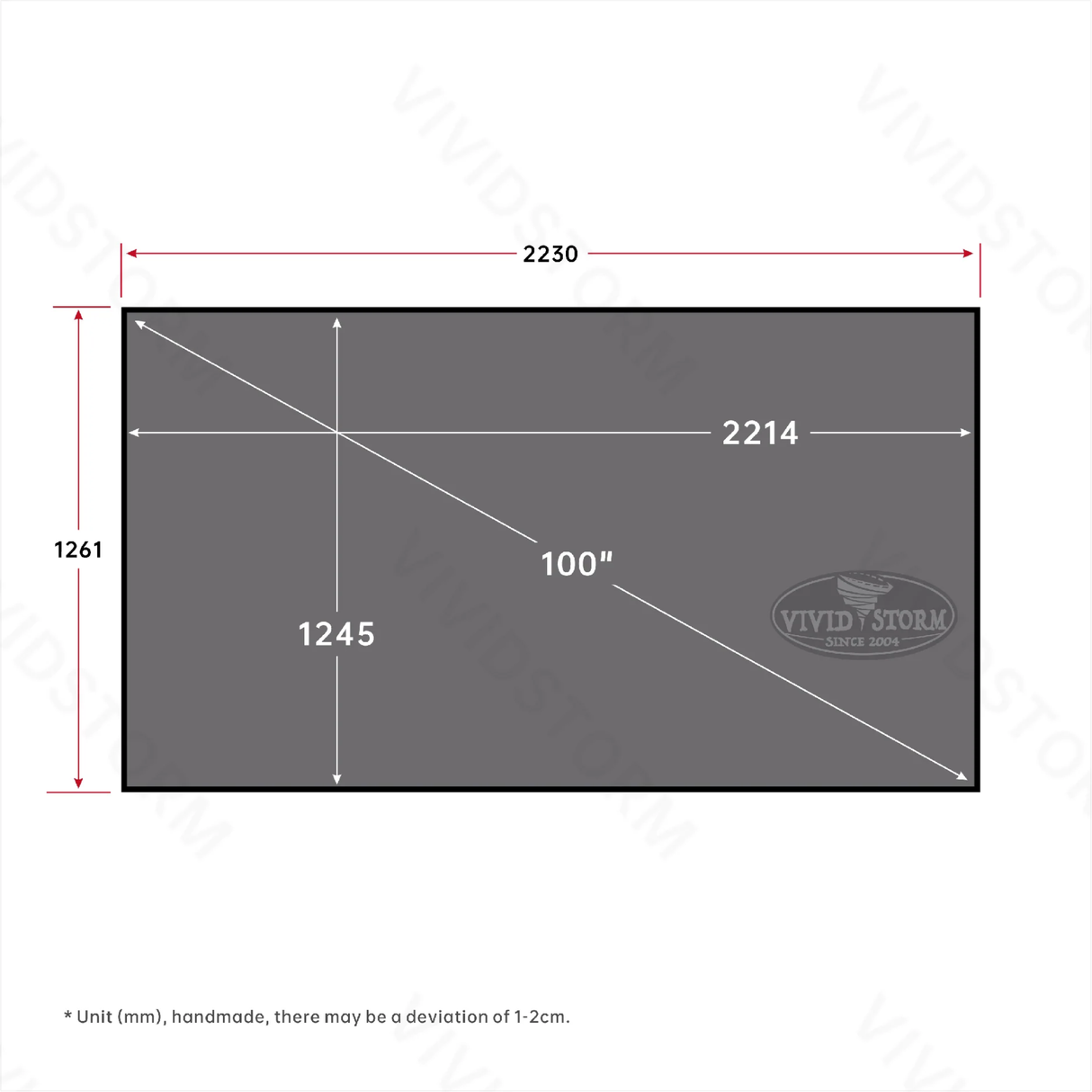 Vividstorm Fusion ALR - 120 Inches Fixed Frame Enhanced Long Throw ALR Projector Screen