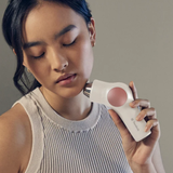 Therabody TheraFace Hot & Cold Rings - Handheld Facial Massage Device, Compact Electric Face and Skin Care Therapy Tool - 8-in-1 Treatment with Microcurrent and LED Light Therapy (White)