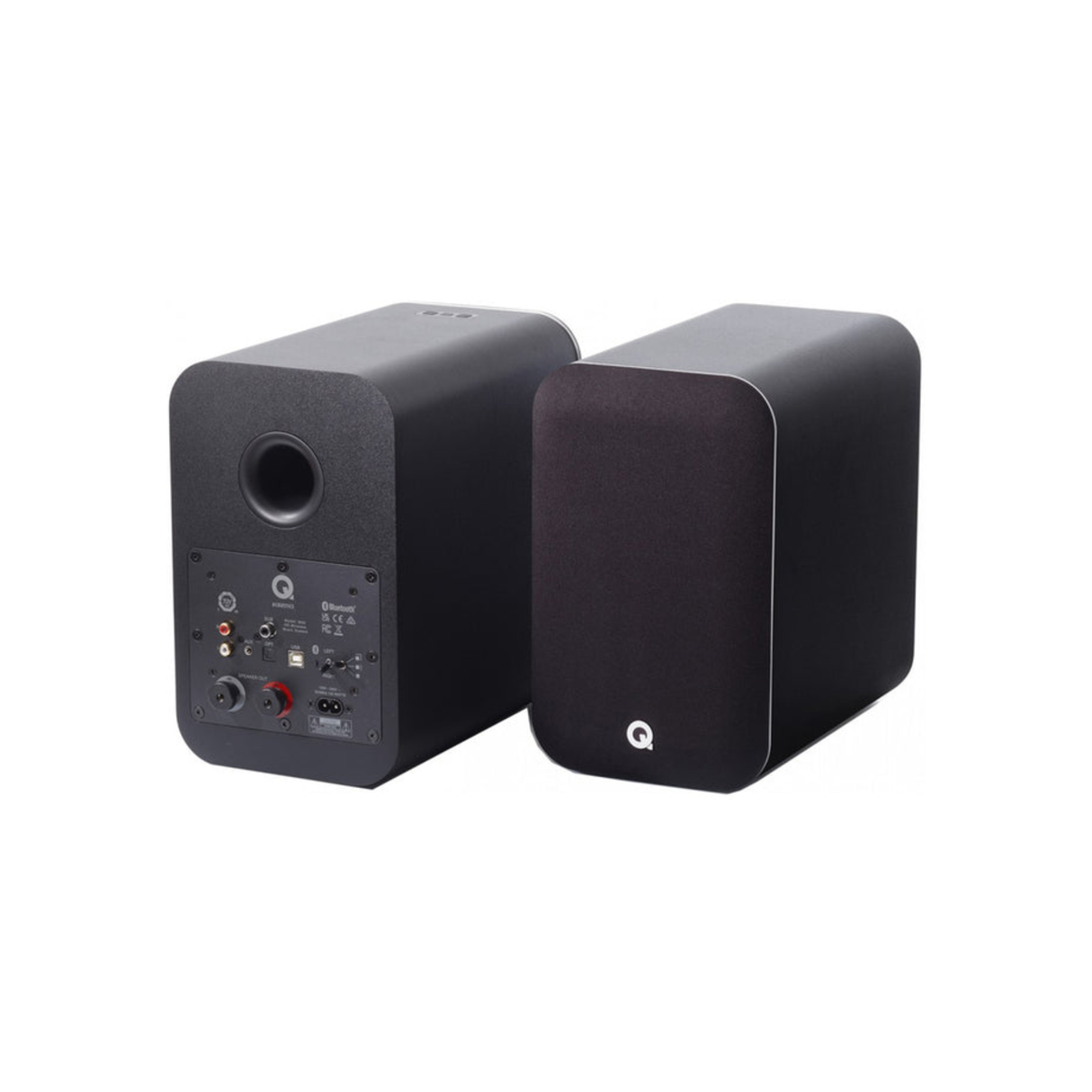 Q Acoustics M20 Wireless Powered Speakers (Black) + Argon Audio TT MK2 Record Player (Stereo Bundle Package)