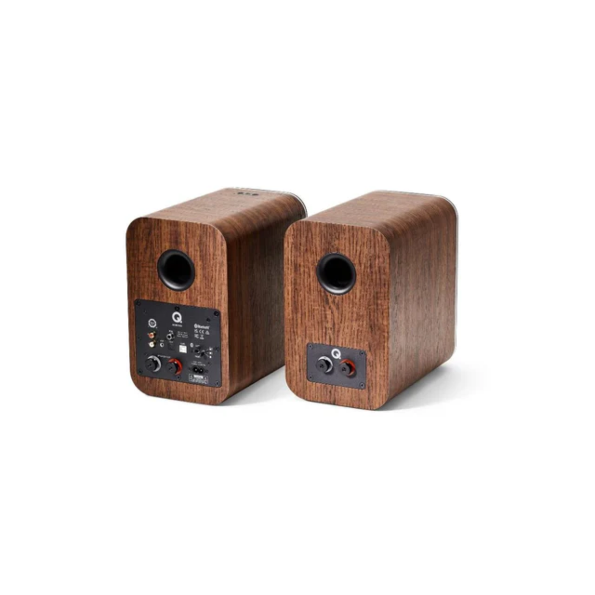 Q Acoustics M20 Wireless Powered Speakers (Walnut) + Argon Audio TT MK2 Record Player (Stereo Bundle Package)