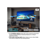Akia Screens AK-NB125H - 125 Inches CineWhite Edge Free/Edgeless Fixed Frame Projection Screen (16:9) (8K / 4K Ultra HD 3D Ready HDR Compatible)