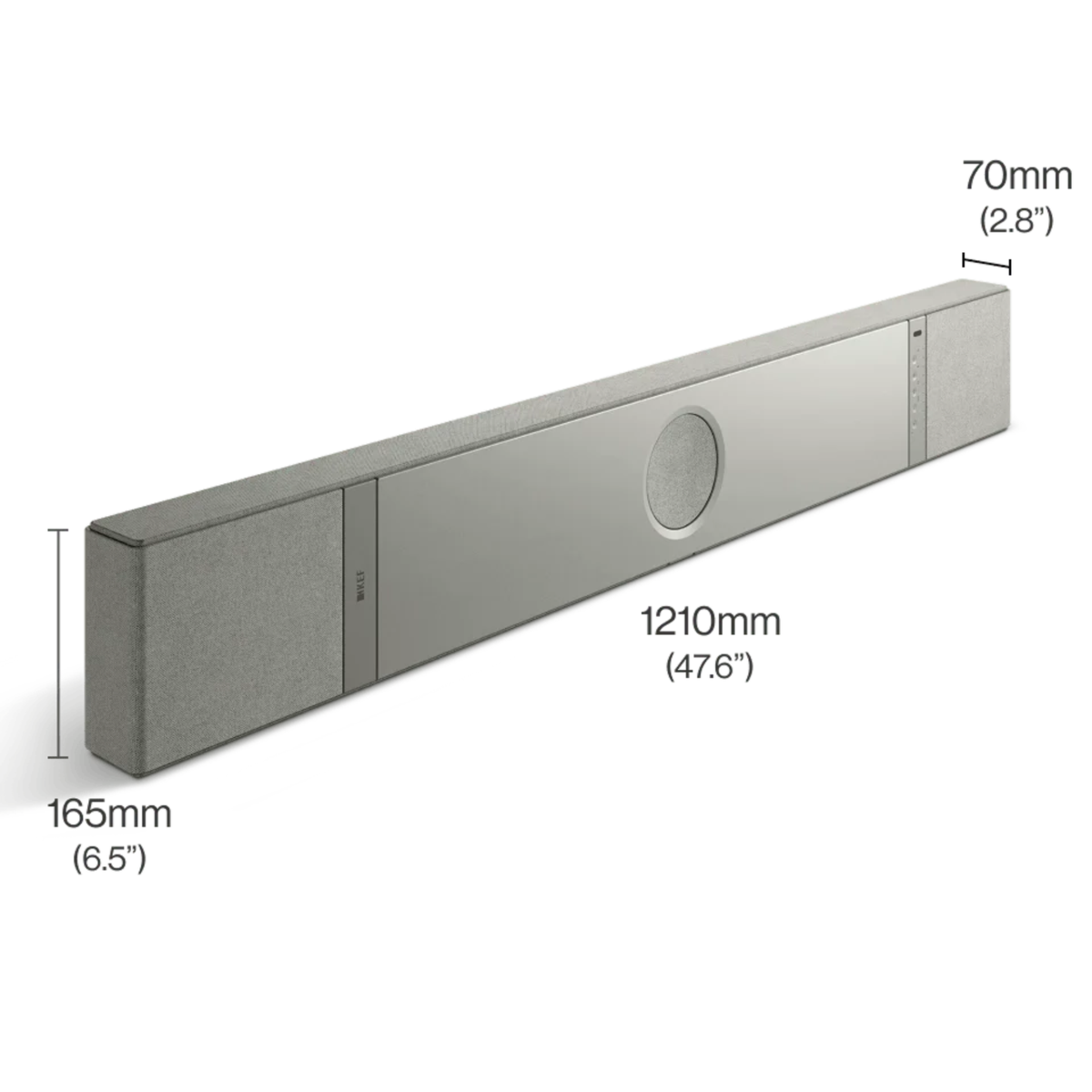 KEF XIO Soundbar - 5.1.2 Dolby Atmos Spatial Audio Soundbar (Silver Grey)