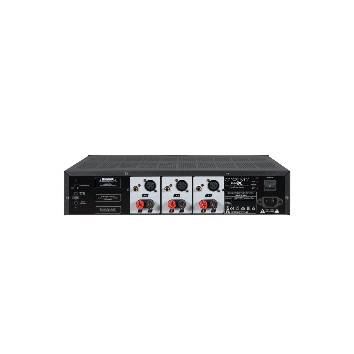 Emotiva BasX A3+ 3.1 Channel Stereo Power Amplifier