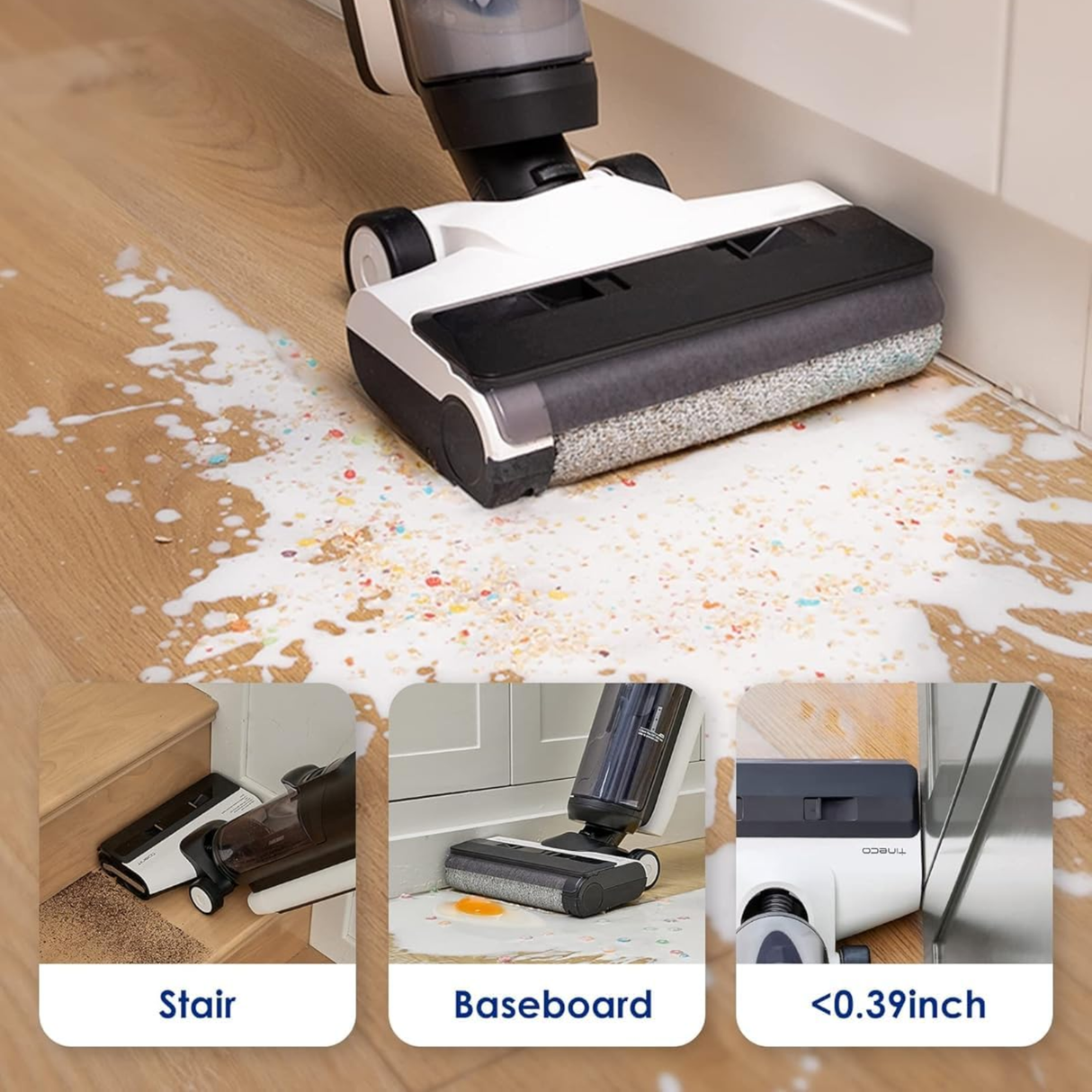 Tineco S5 Combo - Cordless Wet & Dry Vacuum Cleaner, Converts to Handvac, Lightweight & Self-Propelled, Hands-Free Self-Cleaning, iLoop Smart Sensor, Tough Stain Removal, Auto Floor Washer