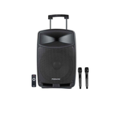 Persang Octane 9 Premium 15 Inch Bluetooth Party Speaker with 2X UHF Wireless Mic  & Built-In Battery