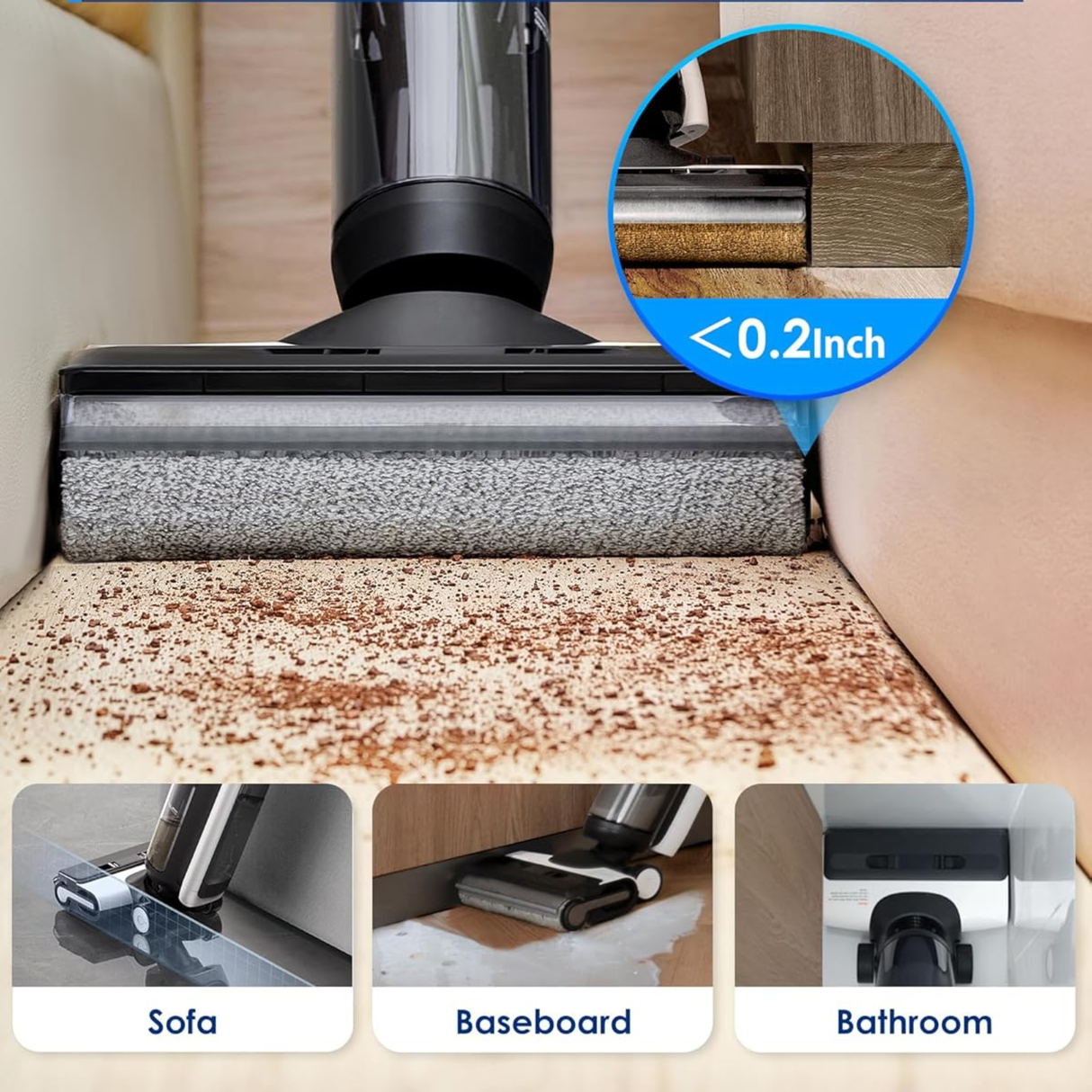 Tineco Floor ONE Switch S6 - Cordless Wet & Dry Vacuum Cleaner, 5-in-1 Smart Multi-Function Mop, FlashDry Self-Cleaning, MHCBS Tech, Dual-Edge