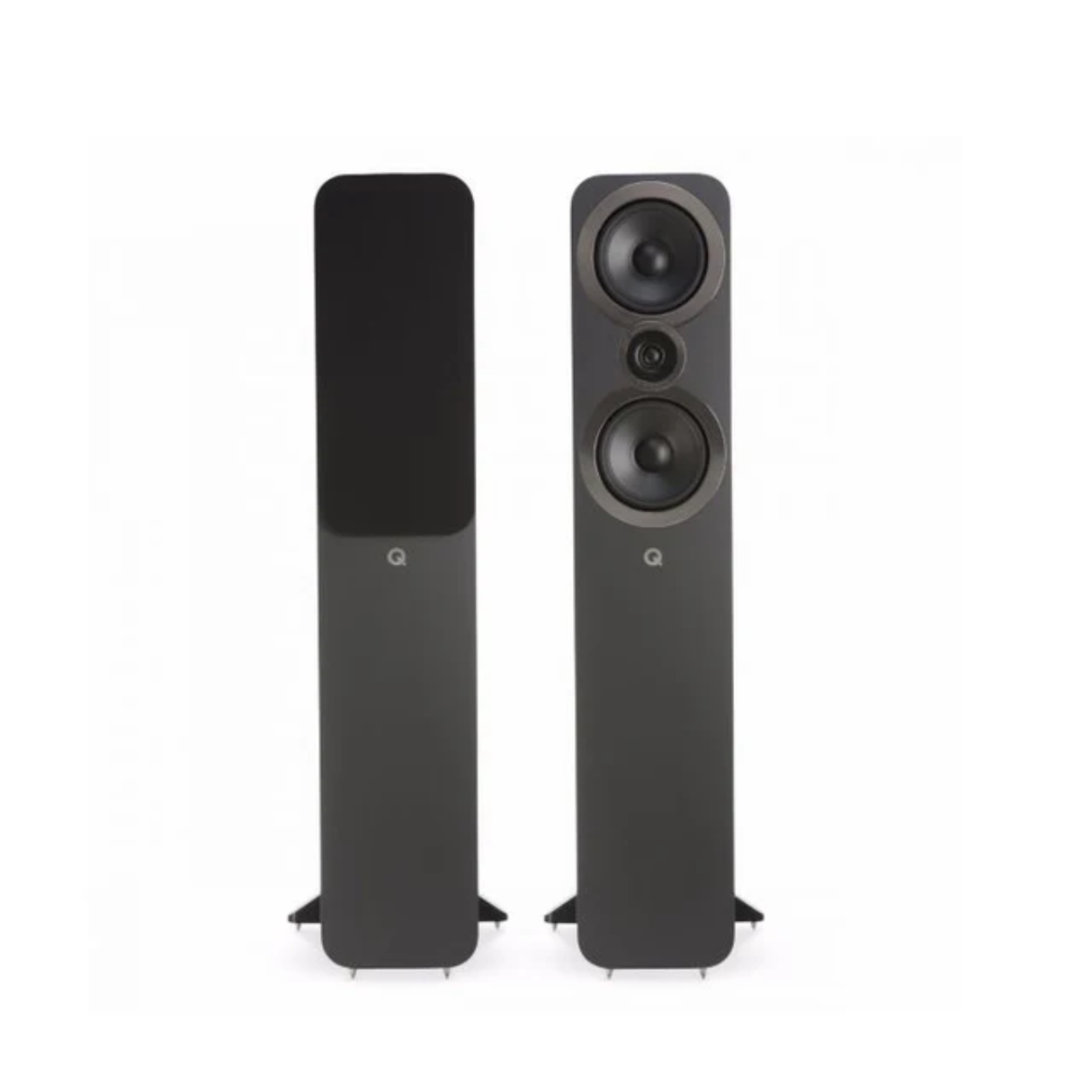 Marantz PM6007 Stereo Amplifier (Silver) + Q Acoustics 3050i Floor Standing Speaker (Black) (Pair) (Stereo Bundle Package)