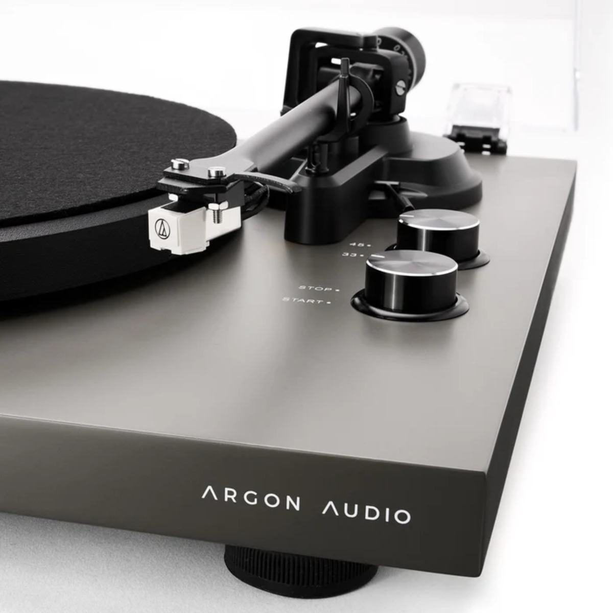 Argon Audio TT MK2 - Manual Belt Drive Turntable (Earth Grey, Lacquer)