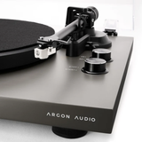 Argon Audio TT MK2 - Manual Belt Drive Turntable (Earth Grey, Lacquer)
