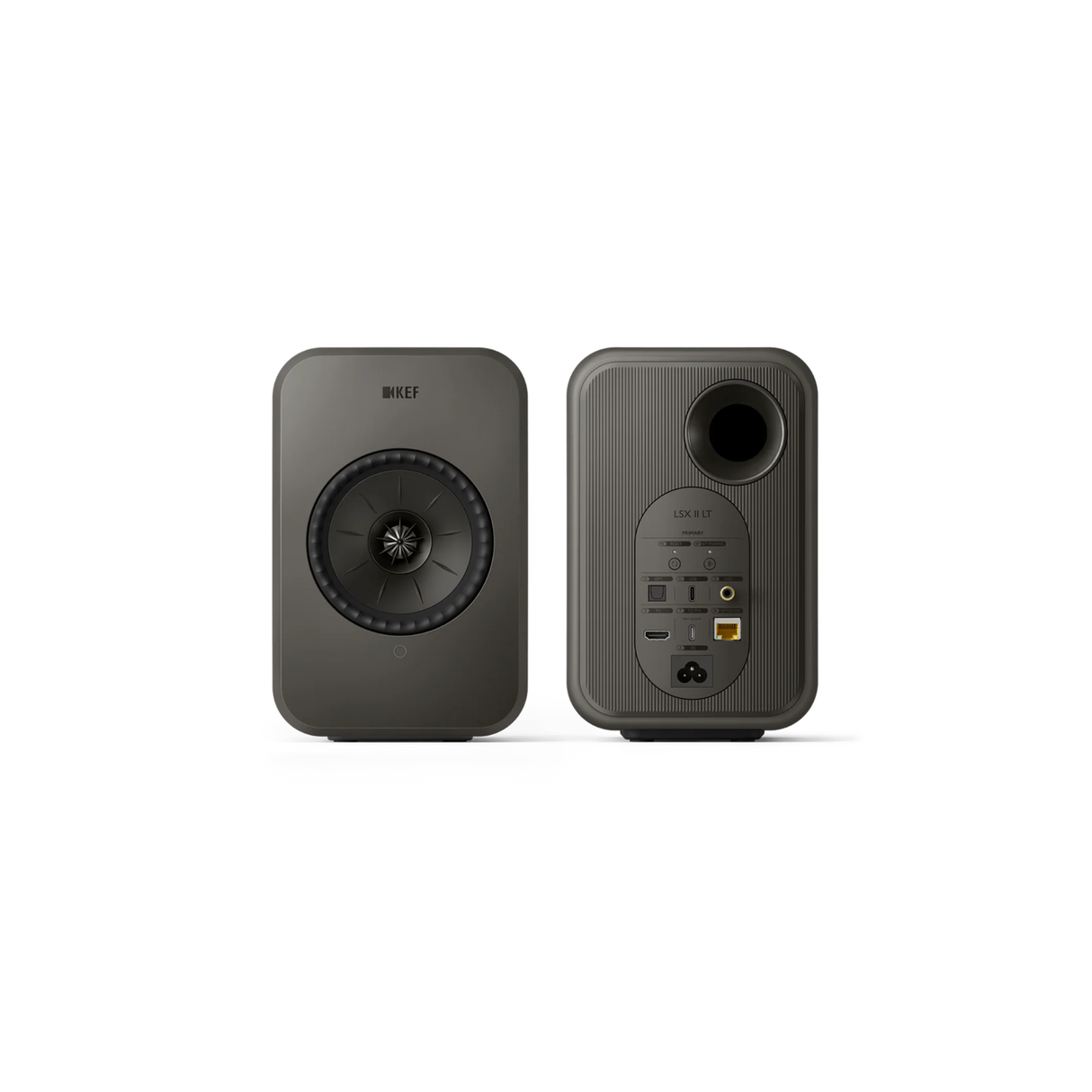 KEF LSX II LT Wireless Streaming Powered/Active Bookshelf Speaker (Pair) (Graphite Grey)
