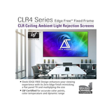 Akia Screens AK-NB115H-CLR4 - 115 Inches CineGrey Ceiling Light Rejection and Ambient Light Rejection Edge Free/Edgeless Fixed Frame Ultra Short Throw Projection Screen