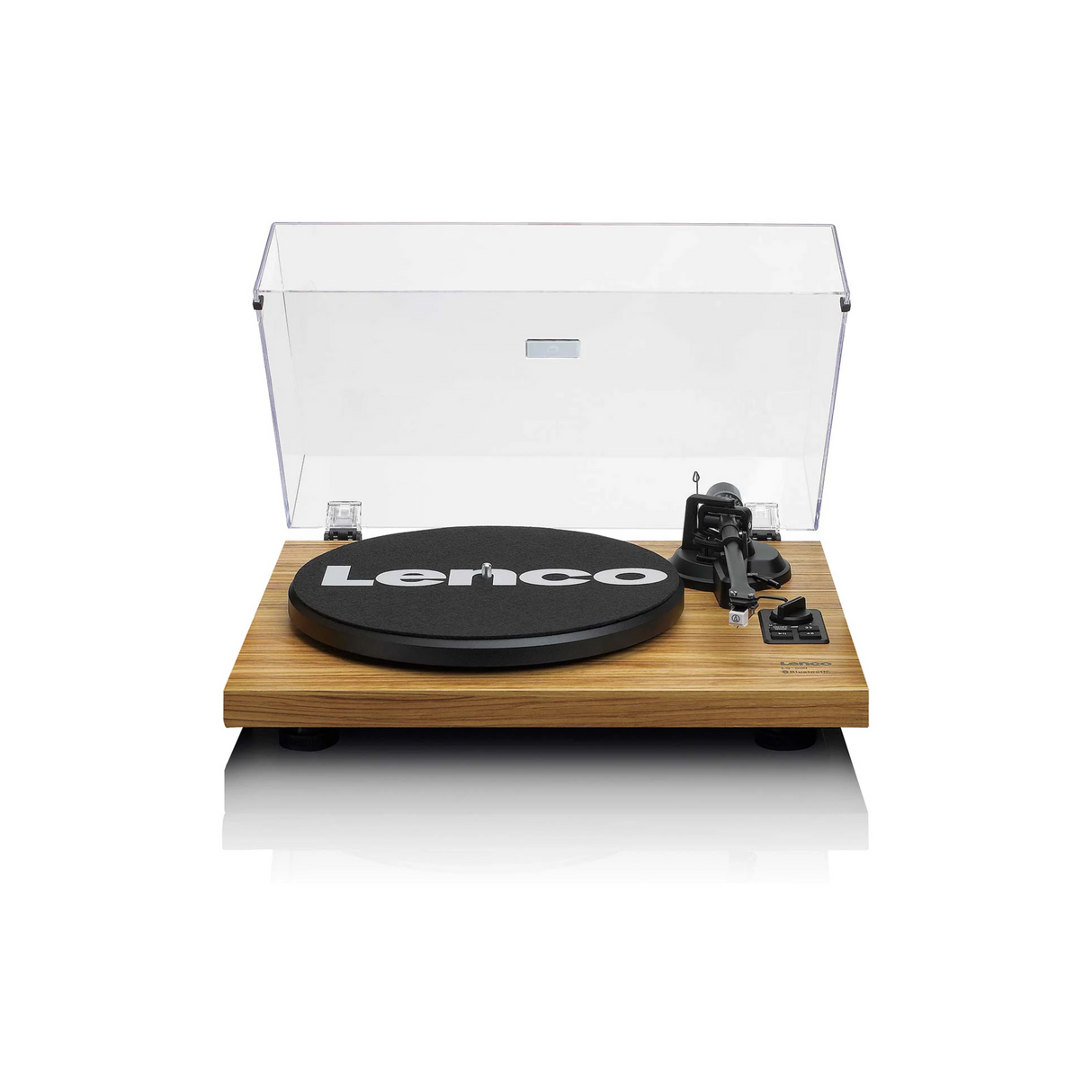 Lenco LS-500OK - Record player with built-in amplifier and Bluetooth plus Bookshelf Speakers (Wood)