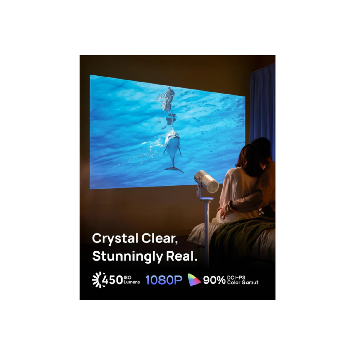 XGIMI MoGo 4 - 1080P Full HD Google TV Smart Portable Projector with Built-In Battery