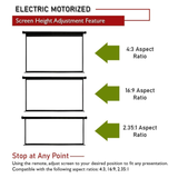 Akia Screens AK-Motorised 84X - 84 Inches Electric Motorised Projection Screen (16:10) (8K / 4K Ultra HD 3D Ready HDR Compatible)
