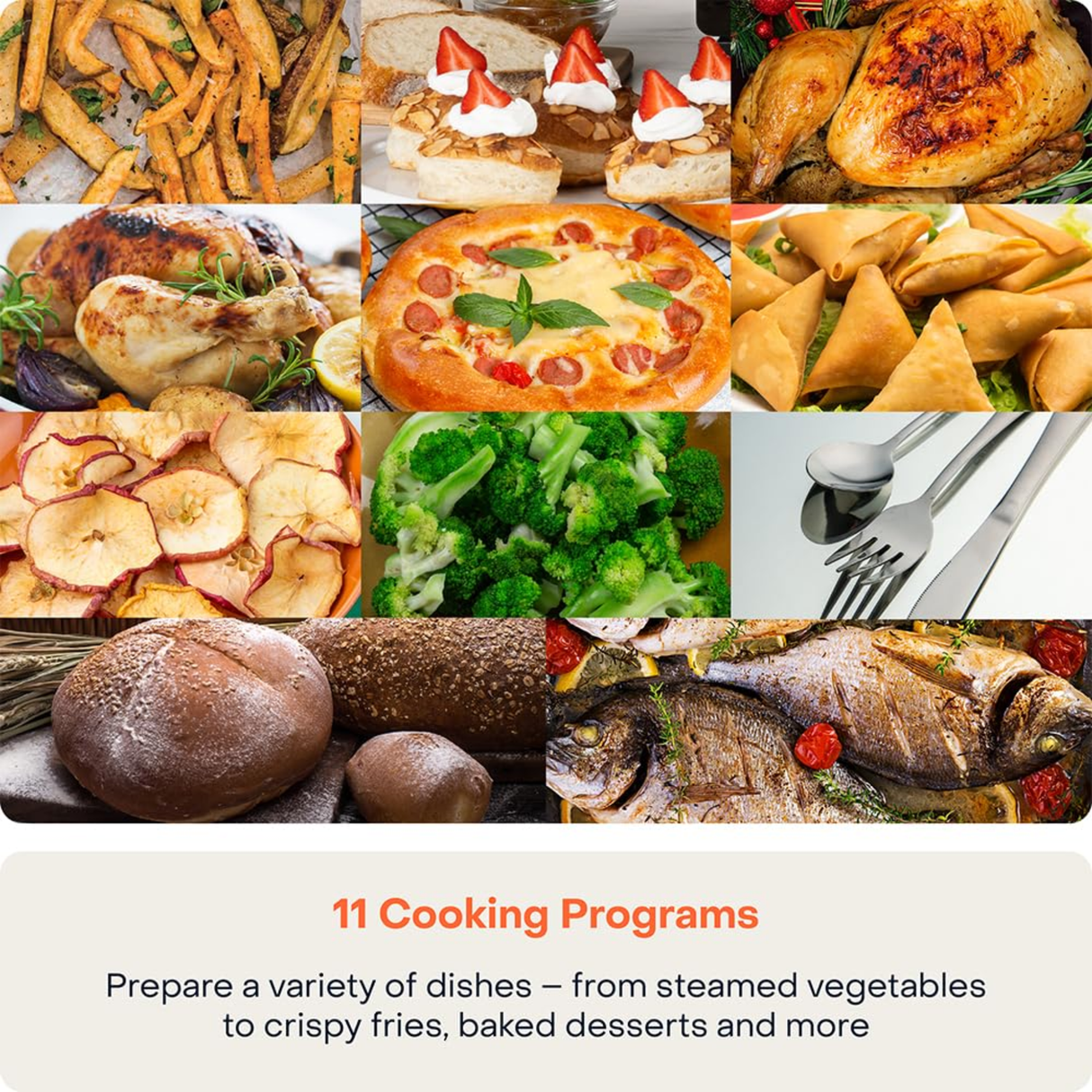 Nutricook Steami 2.0 24L - Steam Oven + Air Fryer Oven with 10-in-1 functions like Steam Cook, Steam Roast, Air Fry, Bake, Sterilize & more. Steam + Convection technology, 2200W power