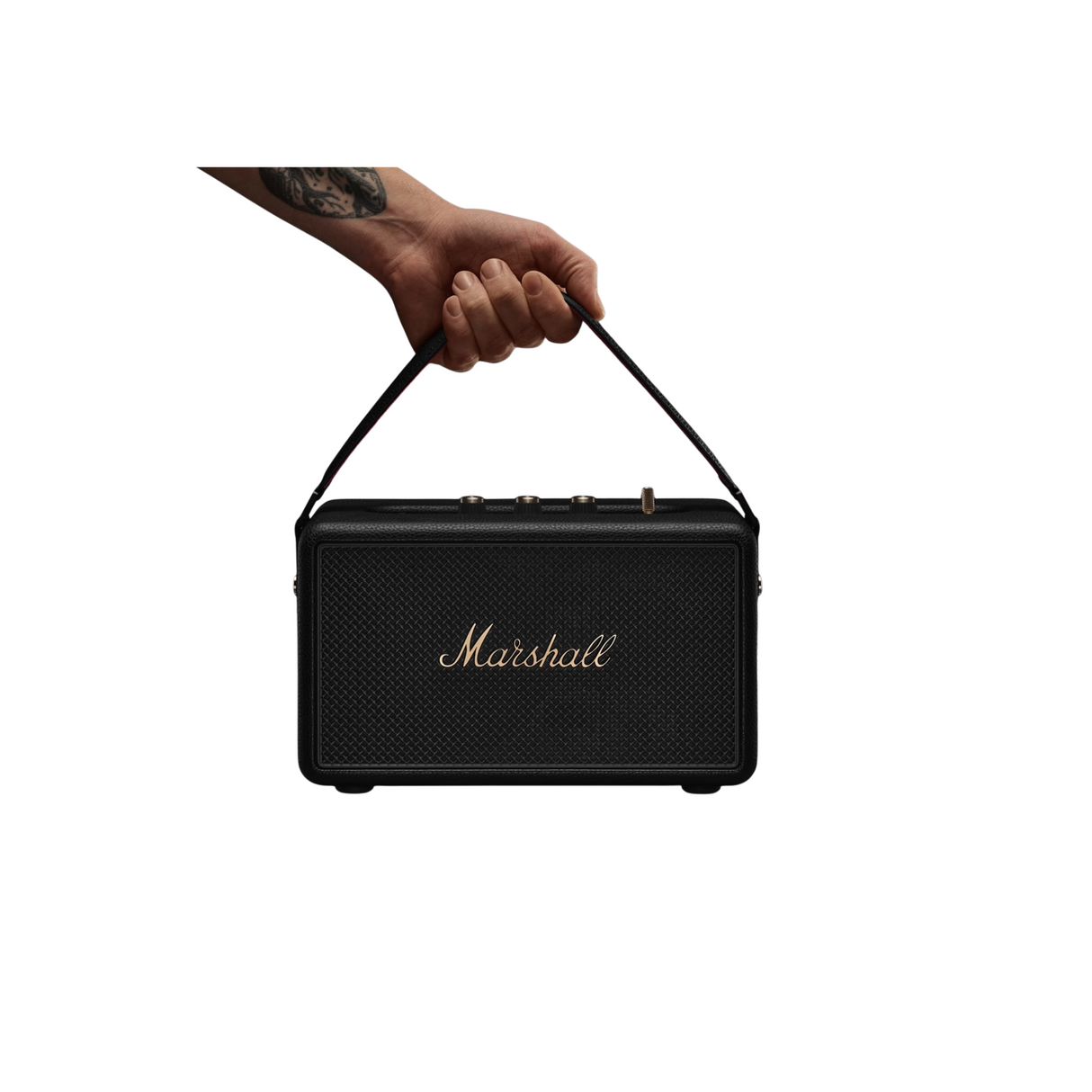 Marshall Kilburn III Portable Bluetooth Speaker with 360° SoundDust & Water Resistant - IP54 (Black & Brass)