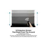 Vividstorm S PRO ALR Grey Floor Rising Projection Screen with Acoustic Transparency for Ultra Short Throw Projector (130 Inches)