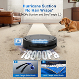 Ecovacs DEEBOT T80 Omni - 2 in 1 Robot Vacuum Cleaner & Mop, 18000 Pa, 6400 mAh Battery, OZMO Roller Real-Time Mop Washing, Self-Emptying, Hot Air Drying, AI ReMop 2.0