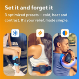 Therabody RecoveryTherm Cube - Instant Heat, Cold & Contrast Therapy for Pain Relief & Exercise Recovery in Knee, Back, Shoulders & Full Body - Portable Hot and Cold Pack with Cryotherapy