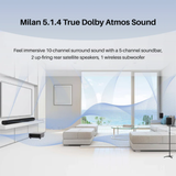 Platin Milan 5.1.4 - Wireless Dolby Atmos Soundbar with Subwoofer