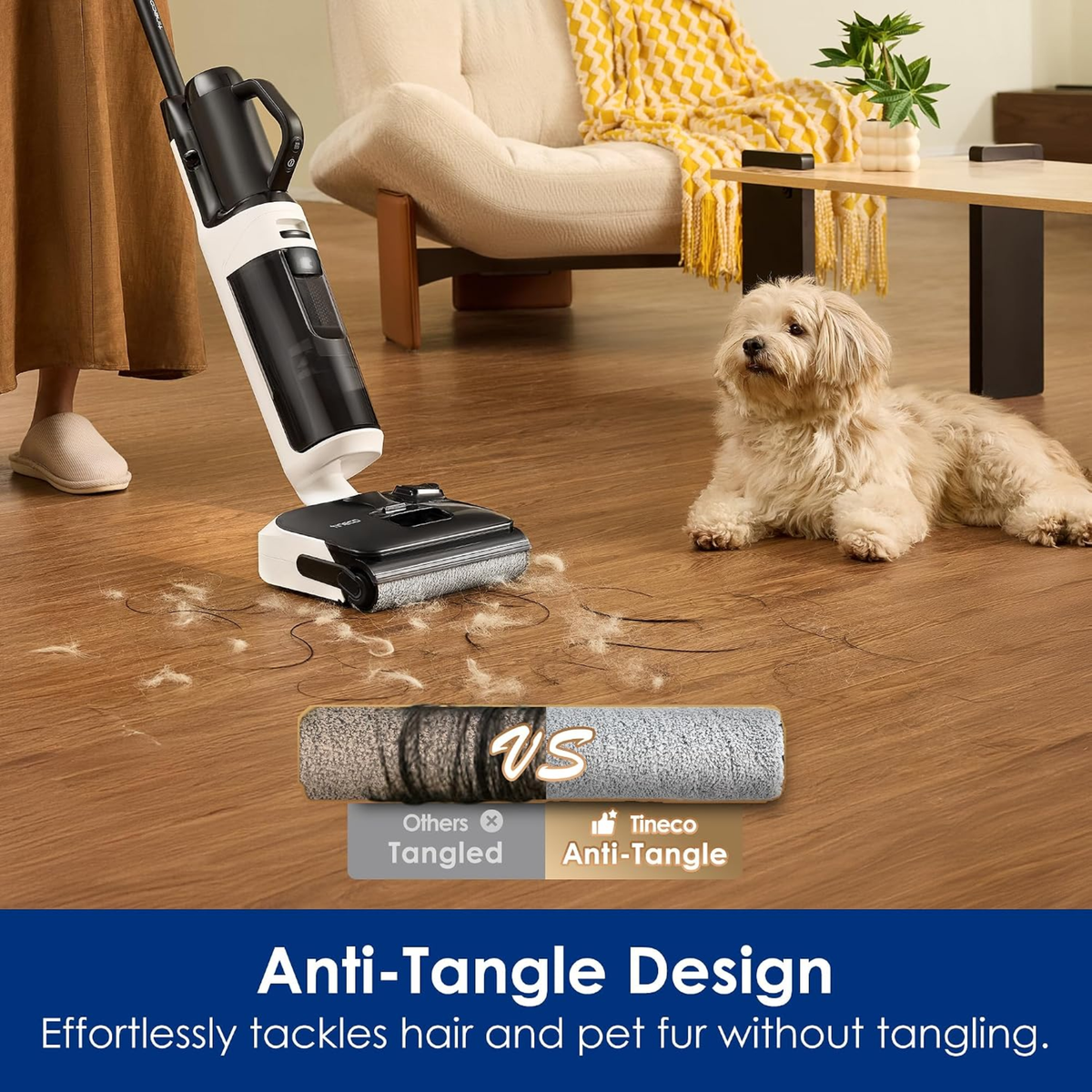 Tineco Floor One Switch S6 Power Kit - Cordless Wet & Dry Vacuum Cleaner, 5-in-1 Smart Multi-Function Mop, 180° Lay-Flat Design, FlashDry Self-Cleaning, Anti-Tangle Roller, Dual-Edge