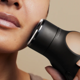 Therabody TheraFace Hot & Cold Rings - Handheld Facial Massage Device, Compact Electric Face and Skin Care Therapy Tool - 8-in-1 Treatment with Microcurrent and LED Light Therapy (Black)