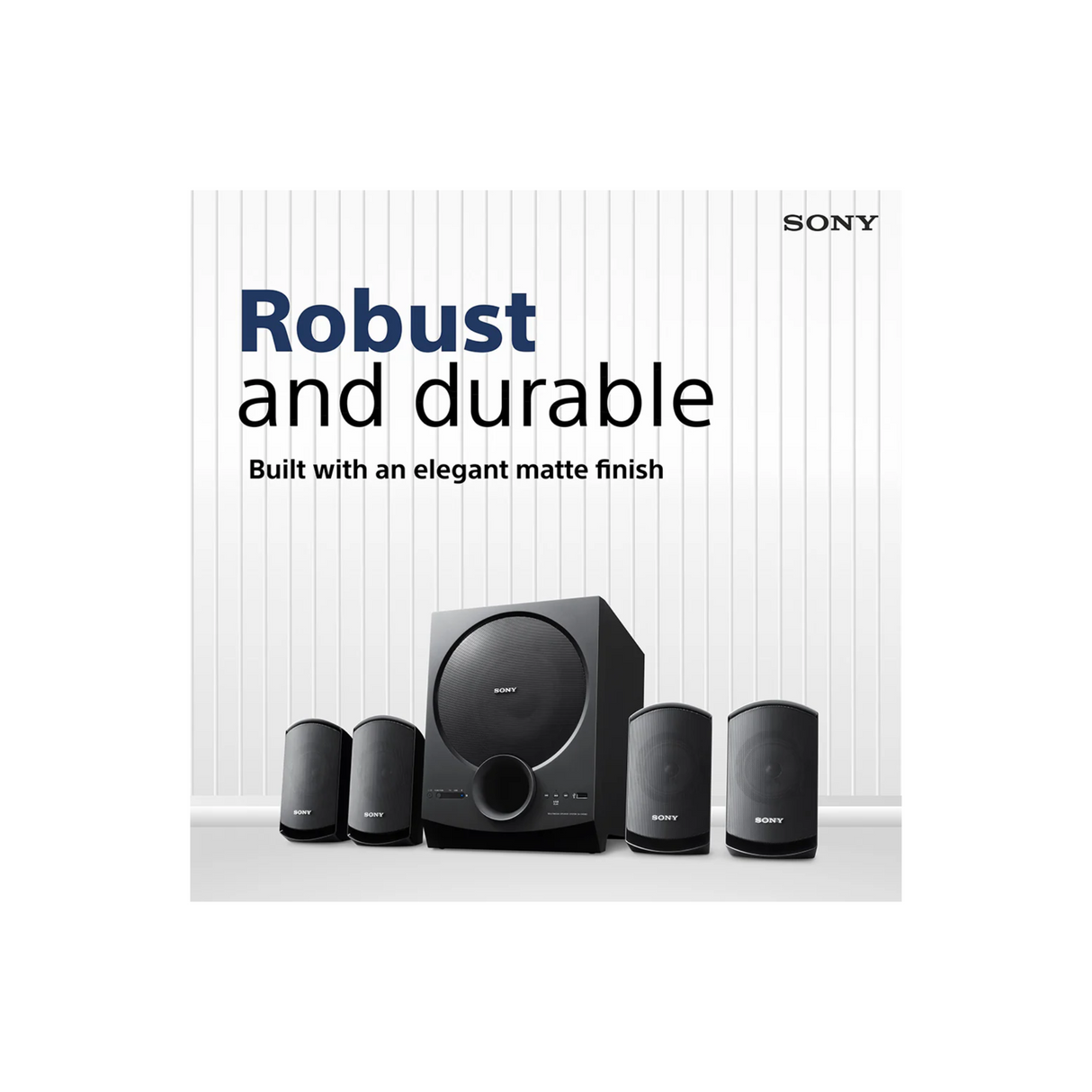 Sony SA-D40M2 - 4.1 Channel Multimedia Speaker System with Subwoofer (Bluetooth, USB, AUX, Remote Control) (Black)(100 Watts)