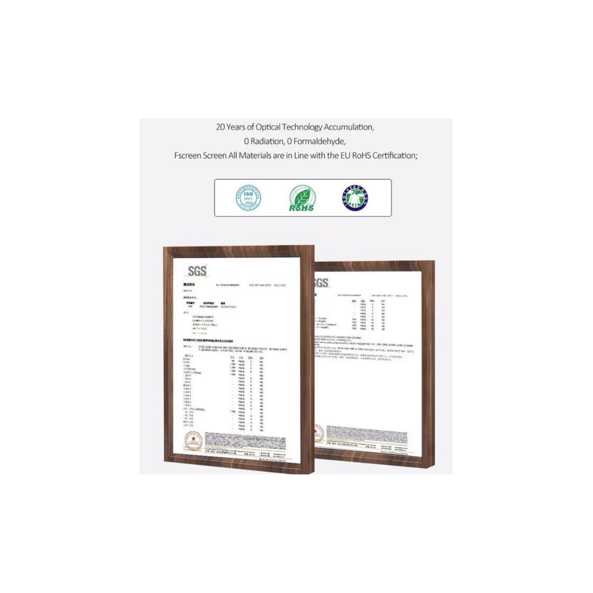 Fscreen Aura - Fresnel Grey ALR Ultra Short Throw Projection Screen Fixed Frame Screen 120 Inches