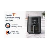 Nutricook Vision 4.5L – Air Fryer with 8 Cooking Programs, Ceramic Coating, See-Through Window with Light, Easy Clean Basket, PFOA & BPA Free