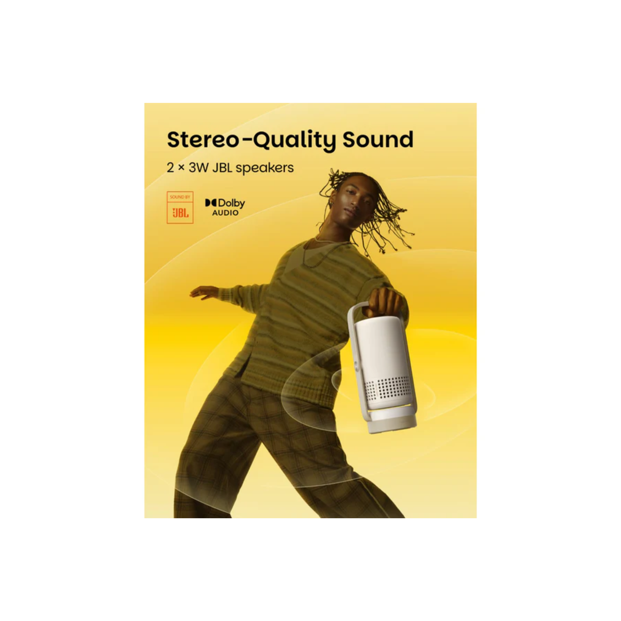 XGIMI Vibe One - Mini 1080P Full HD Smart Portable Projector with Built-In Battery