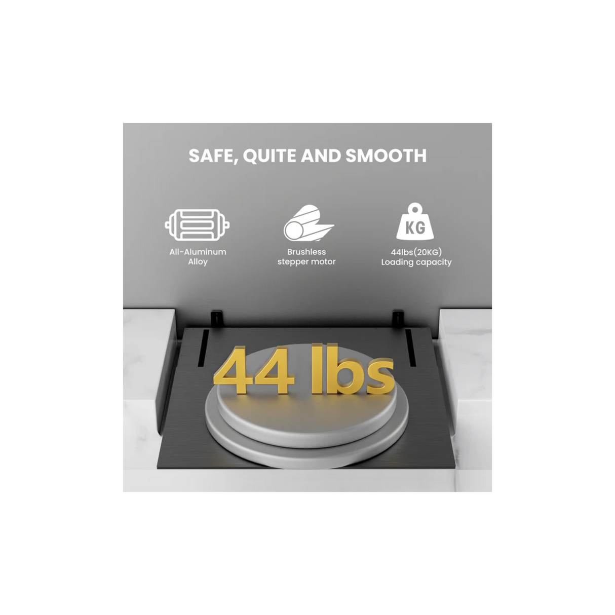 AWOL Vision IC-A150 - Motorized Slider Tray for Ultra short throw(UST) Projector, extend to 150" picture, automatically Retractable Tray